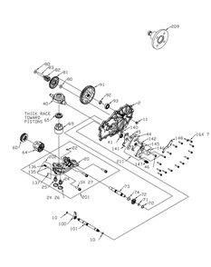 Transmission-Right Hand Lower Diagram and Parts List for Z-FORCE60 53AA5BBJ-53AA5BBJ710 Cub Cadet Lawn Tractor